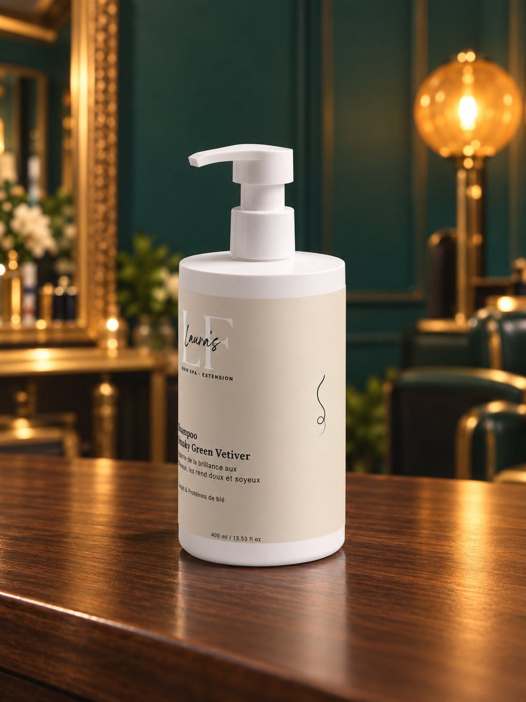 Shampoing brillance au vétiver — 400 ml — ambiance rétro repair